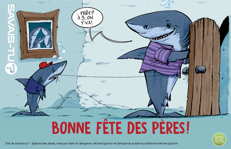 Carte de la fête des Pères - Requin